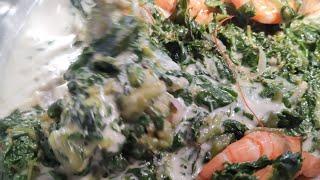 WE MADE TARO LEAVES WITH SHRIMP |  IRENE TALIND'S LIFE VLOG