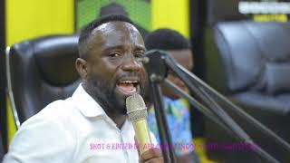 Isaac Frimpong worship in tears on bossfm with Debrighter