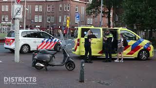 Scooterrijdster gewond na aanrijding, tegenpartij doorgereden Hobbemaplein Den Haag