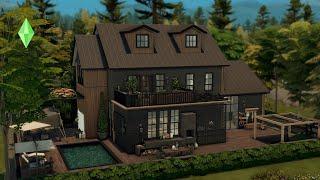 Dark Modern Forest House | The Sims 4 Speed Build