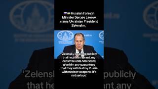  Russian Foreign Minister Sergey Lavrov slams Zelensky | Putin Trump #shorts