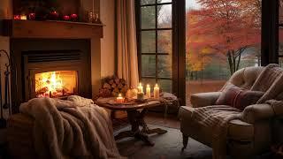 Cozy den relaxing sounds fireplace comfort room