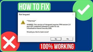 VAN9005 VALORANT WINDOWS 10/11 ERROR FIX (Tutorial) | Fix Valorant Van 9005 Error