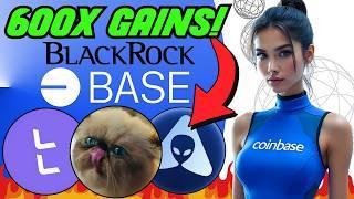 Top 10 TINY Base Chain Crypto Altcoins Set to EXPLODE 600X This Bull Run (BLACKROCK INVESTMENT!)