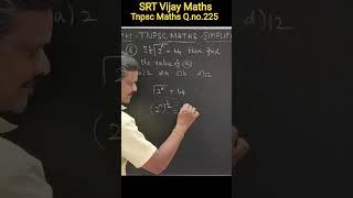 Q.no.225 Tnpsc Maths  Group 4 Exam Question and answer SRT Vijay Maths 