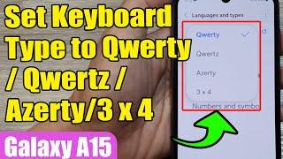 How to Set Keyboard Type to Qwerty/Qwertz/Azerty/3 x 4