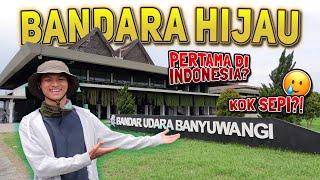 Bandara Hijau SATU-SATUNYA di INDONESIA malah SEPI⁉️ Ruang Tunggunya OUTDOOR sebelah Kolam Ikan⁉️