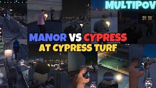 MANOR vs Cypress After Ste Pushes Cypress Turf in a Heli (Multi POV) | NOPIXEL 4.0 GTA RP