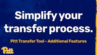 Pitt Transfer Tool - Additional Features
