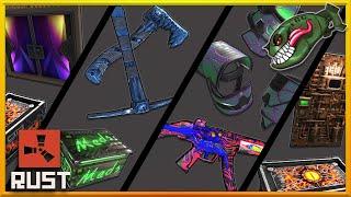 Rust Skins | Chameleon Roadsign Armor, Ice Eye Metal Tools, Neon Small Meds Storage #376