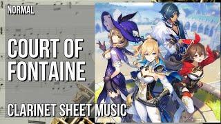 Clarinet Sheet Music: How to play Court of Fontaine (Genshin Impact) by Hoyo Mix