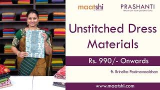 Unstitched Dress Materials | Prashanti | 8 September 2023