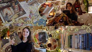 READING VLOG | gloomy days, cozy reads, puzzling, journaling