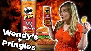 Wendys Spicy Chicken Sandwich Pringles Review | Taste Test Tuesday