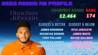 Machine Learning RB Model | Roschon Johnson Rookie Prospect Profile