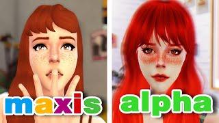  ALPHA VS MAXIS MATCH (The Sims 4 | CAS) 