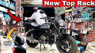 Khushi Me New Top Rack Laga diya | Hero Splendor New Grab Handle  | touring modified Splendor