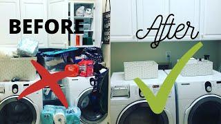 Small Laundry Room Clean Out and Organization!