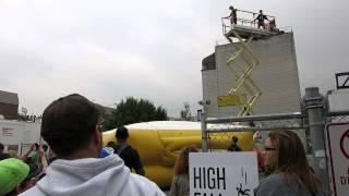 High Fall Demonstration, Kaufman Astoria Studios Backlot, Astoria, Queens, September 21, 2014