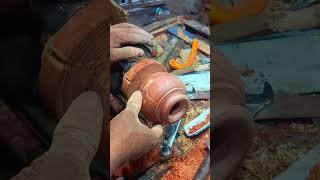 woodturning project creative pot  #woodturning #flowerpot  #woodturner