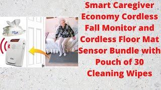 Smart Caregiver Economy Cordless Fall Monitor and Cordless Floor Mat Sensor