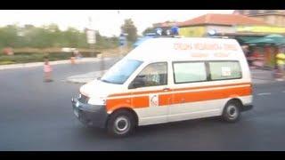 2x Ambulance and police car Sunny Beach/Bulgaria (compilation)