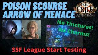 Poison Scourge Arrow of Menace Trickster/Pathfinder -PoE 3.23/3.24 SSF League Start Testing Leveling