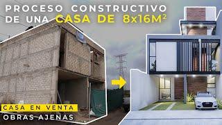 PROCESO CONSTRUCTIVO DE UNA CASA DE 8 X 16 M2 | OBRAS AJENAS