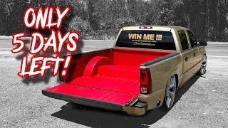 Giveaway Truck Gets NEW Red Bedliner 