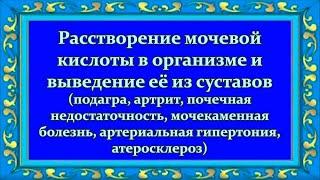 Выведение мочевой кислоты из организма, суставов ▪️ Removal of uric acid from the body, joints