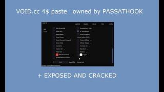 Void.cc 4$ paste owned by PassatHook + exposed and cracked ( part 1 and 2 )