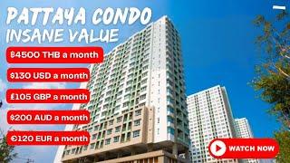 $130 per month Pattaya Condo Tour Insane value