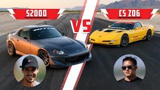 Jaw-dropping Finish! Our Closest Race Ever: C5 Corvette Z06 Vs Honda S2000 | Driver Battles