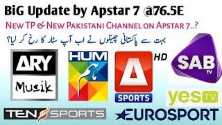 Apstar 7 @76.5E BiG Update||New TP & New Pakistani Channel Add Today|Soon Add New Pakistani Channels