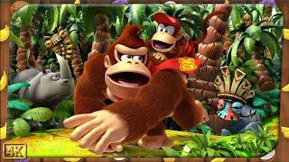 Donkey Kong Country Returns ⁴ᴷ Full Playthrough 100% (All KONG letters & Puzzle Pieces)