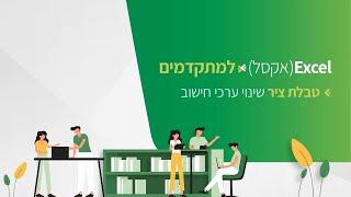 טבלת ציר | שינוי ערכי חישוב