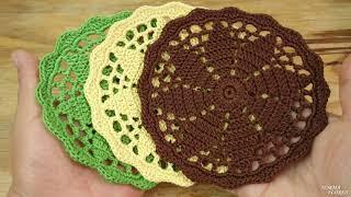 How to knit an easy crochet mat for beginners step by step.