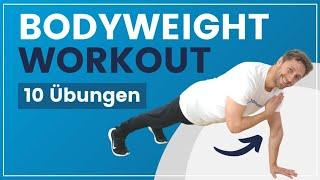 Bodyweight Workout ️ Die 10 effektivsten Übungen für Anfänger und Fortgeschrittene!