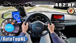 482HP TOYOTA SUPRA MK5 Manhart 288km/h on AUTOBAHN (NO SPEED LIMIT) by AutoTopNL