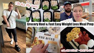 I Broke My Foot! Fast Easy Weight Loss Meal Prep | Costco Haul | Calorie Deficit High Protein