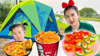 Cam Cam tổng hợp video nấu ăn, các món siêu ngon: Bánh pizza , kem bông, thạch cá heo, mực chiên.