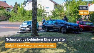 FULDA: Schaulustige behindern Einsatzkräfte - Unfall auf der Dr.-Dietz-Straße