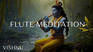 Vishnu's Flute Meditation for Inner Peace. Relaxing rain and Indian Flute