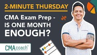 CMA Exam Prep - IS ONE MONTH ENOUGH?