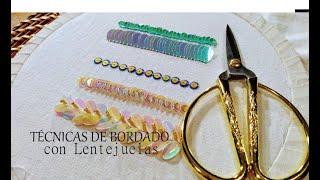 Como Bordar con Lentejuelas  #HandEmbroidery  #Embroidery