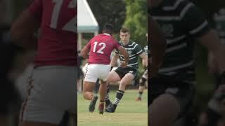 An example of a perfect tackle in rugby