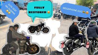 MEGAPHONE EXHAUST!! FULLY RESTORE !! CHEBAY BHAI ON FIRE️ @puranthapa895