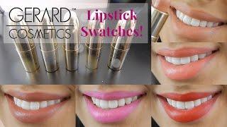 Gerard Cosmetics Lipstick Swatches!