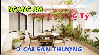 Trời ơi nhà Gò Vấp Ngang 8M có 2 cái Sân Thượng Siêu Rộng luôn - Lại còn ngay Chợ 64m2 mà có 6 Tỷ..