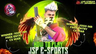 HOW TO REGISTER JSP CS WAR TOURNAMENT|| FREE ENTRY|| 1000 INR ||